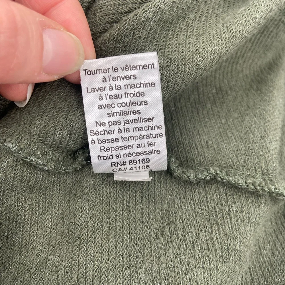 ATM Anthony Thomas Melillo French Terry Zip Hoodie Olive‎ Green Small